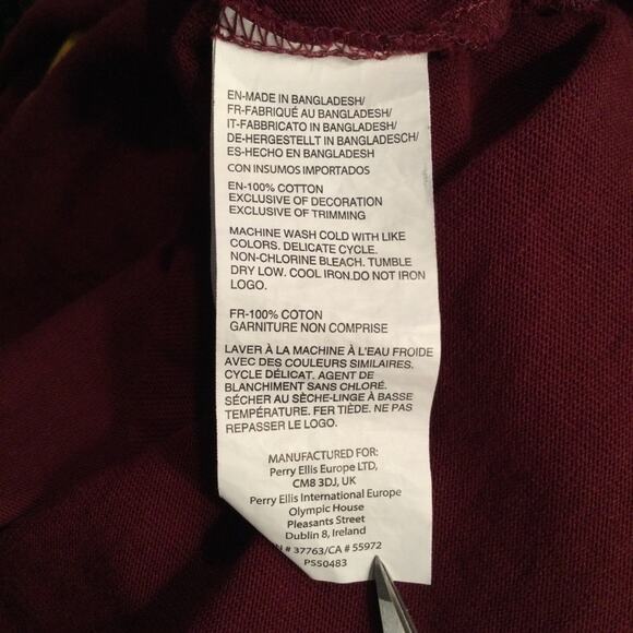 Perry Ellis America Rugby Color Block Retro Polo XXL - Picture 6 of 7